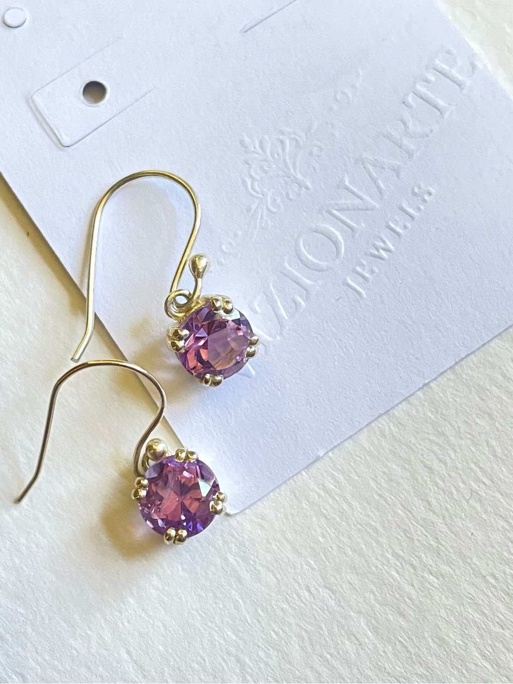 925 Sterling Silver Amethyst Dangle Earrings! VIBES “Spring&summer” - Picture 7 of 15